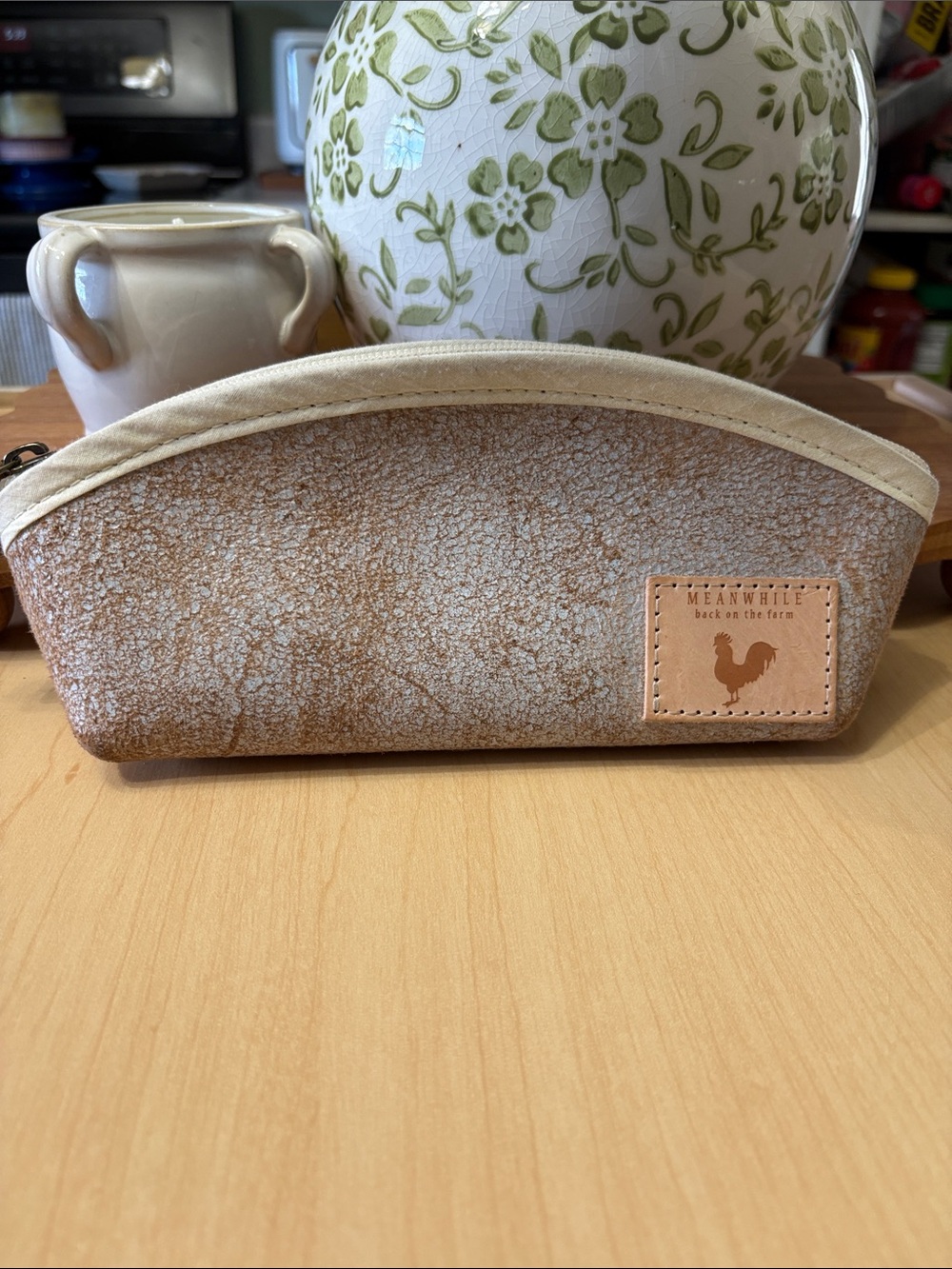 Meanwhile Back on the Farm birch white cosmetic bag